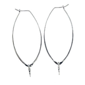 ELONGATED ANGEL HOOP - Lavaggi Fine Jewelry