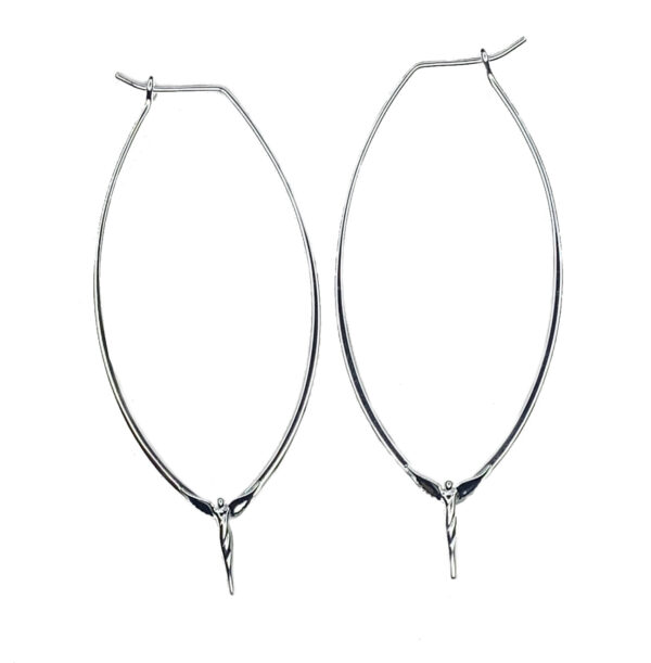 ELONGATED ANGEL HOOP - Lavaggi Fine Jewelry