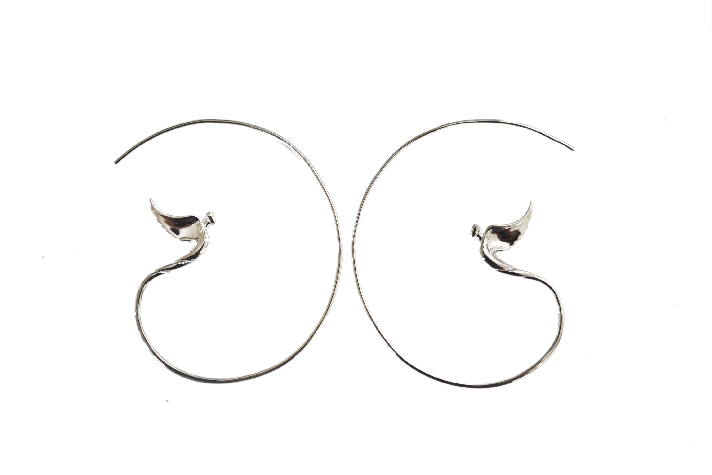 Soaring Angel Hoop Earrings - Lavaggi Fine Jewelry