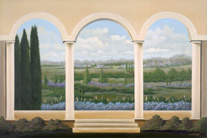 TUSCAN VERANDA was from the inner landscape of the artists imagination.